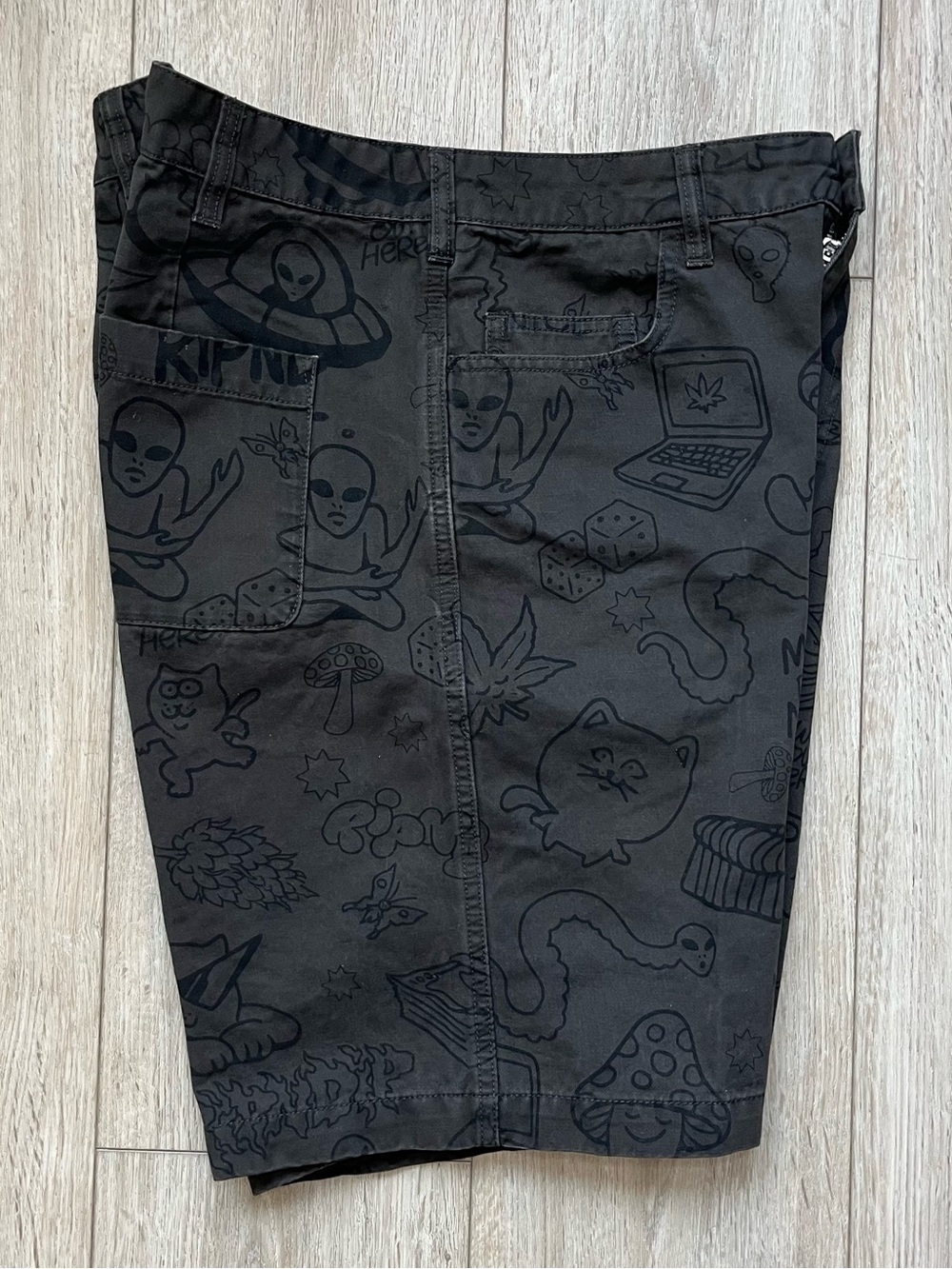 RIPNDIP "Nerm Doodle" Twill Chocolate Shorts